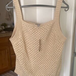 Knit Beige Tank Top